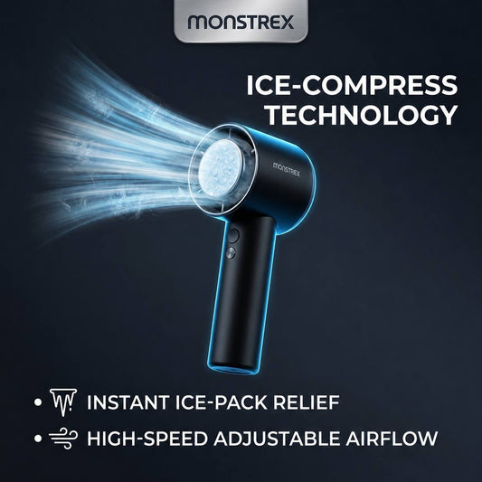 Monstrex FrostFang — Ice Cooling Handheld/Neck Fan