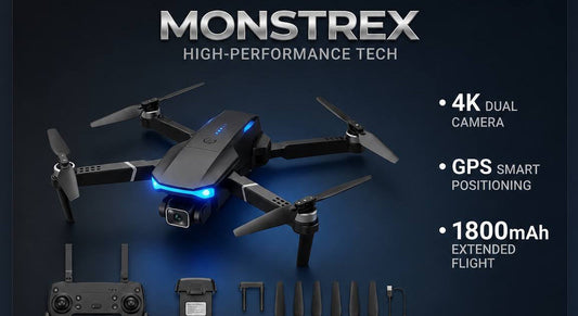 Monstrex SkyFang — 4K Dual-Lens Folding Drone